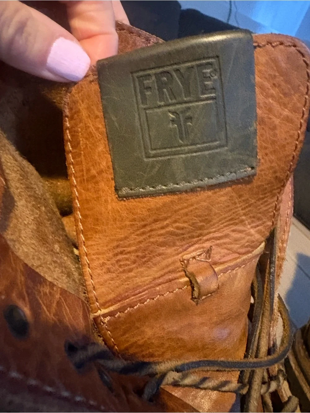 Frye Two-Tone Leather Duck Boots — Tan & Olive